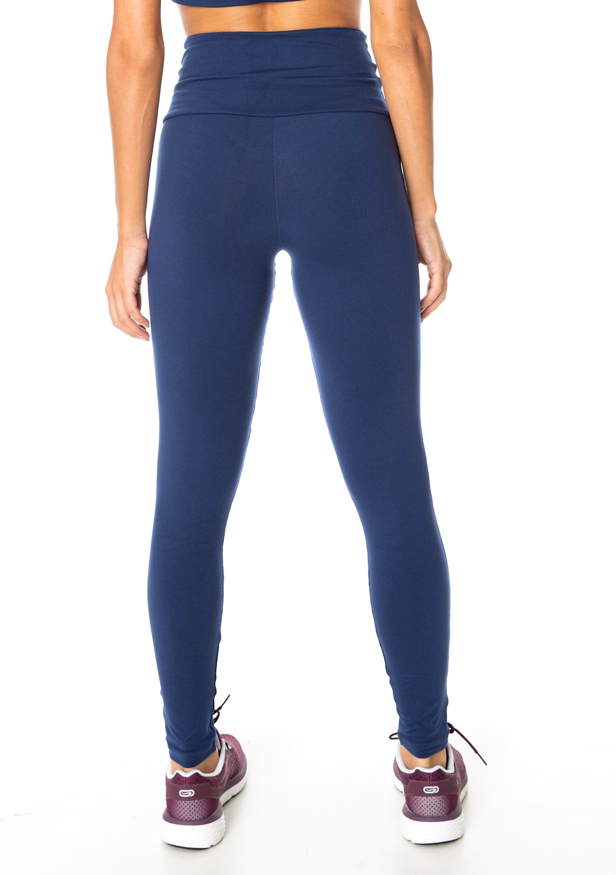 Gloss Panel Supplex Compress F/L Tights - Navy - Activewear Brazil