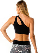Pink Sun One Shoulder Top - Black - Activewear Brazil