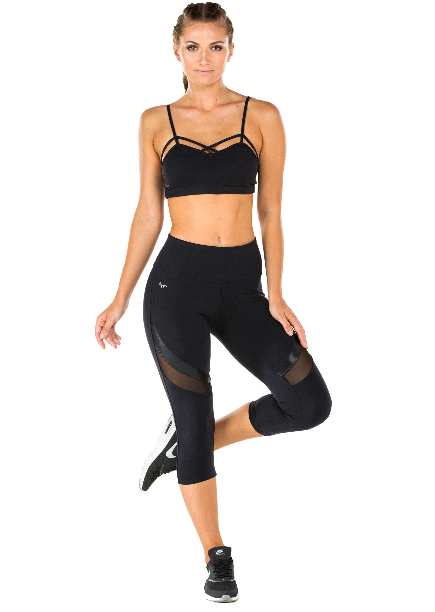 Strappy Supplex Top - Black - Activewear Brazil
