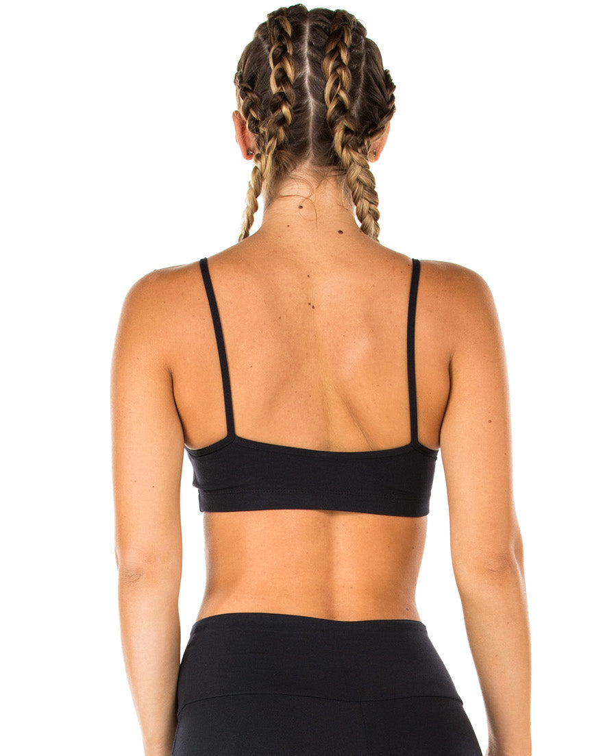 Strappy Supplex Top - Black - Activewear Brazil