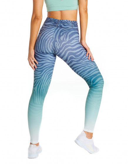 Lightweight F/L Tights Gathered Waist - Zebra Gradient - Activewear Brazil