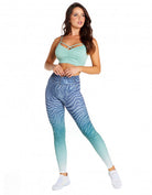 Lightweight F/L Tights Gathered Waist - Zebra Gradient - Activewear Brazil