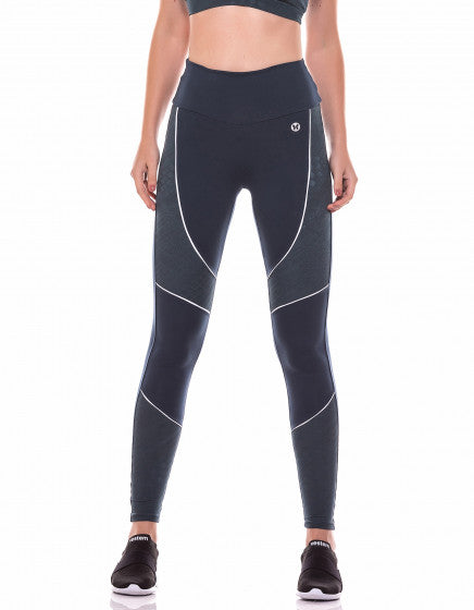 Astrid Compression F/L Tights - Black/Shark - Activewear Brazil