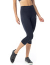 Pocket Mesh 3/4 Leggings - Black - Activewear Brazil