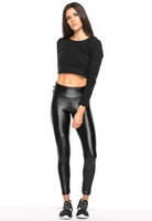 Scrunchy Bum Gloss Cirre F/L Tights - Black - Activewear Brazil