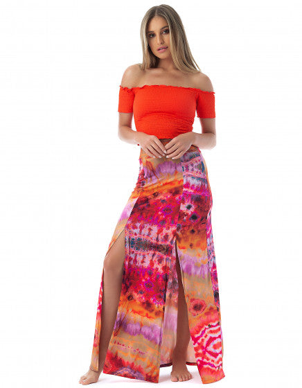 Off The Shoulder Top - Red - Activewear Brazil