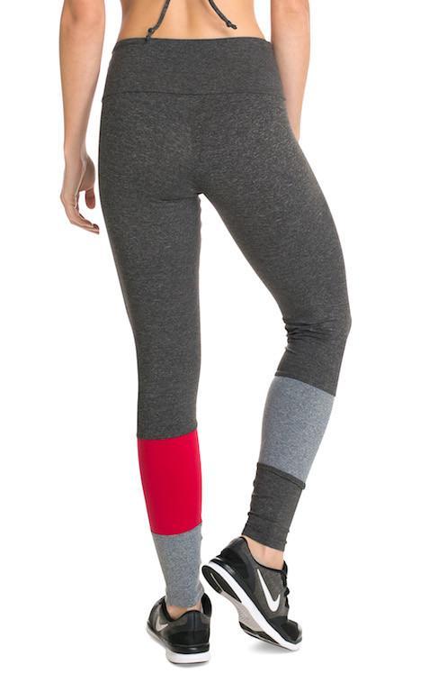 Contrast Block Supplex Compress F/L Tights - High Rise - Activewear Brazil